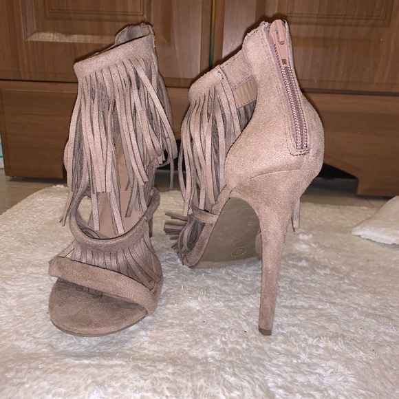 Tan Fringe Heels - Picture 3 of 3